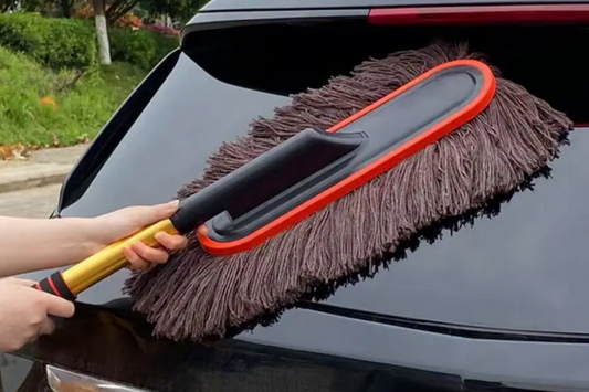 Telescopic Microfiber Car Duster Brush for Quick Dust Removal  Cleaning