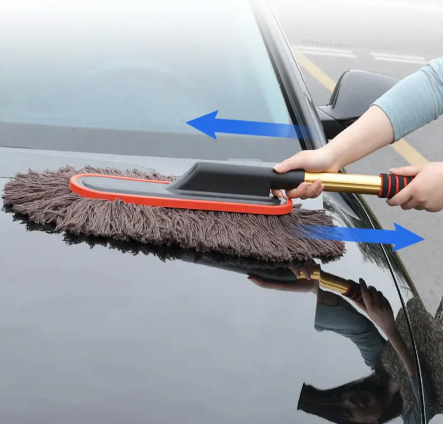 Telescopic Microfiber Car Duster Brush for Quick Dust Removal  Cleaning